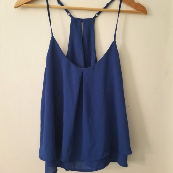 3/$25! U2B Spaghetti Strap Loose Chiffon Blouse - Picture 5 of 5